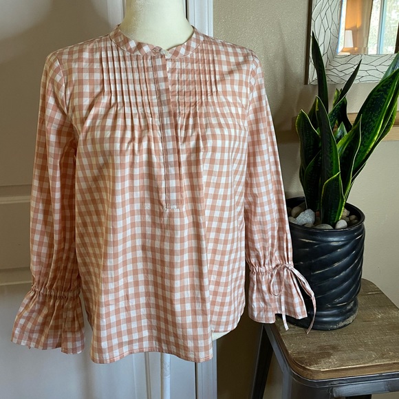 J. Crew Plaid Half Button Shirt - Picture 10 of 10